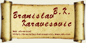 Branislav Karavesović vizit kartica